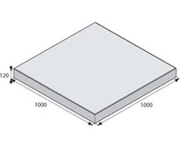 BEST GIGANTICKÁ Bílá 100/100cm velkoplošná dlažba  METROPOL tl. 120mm